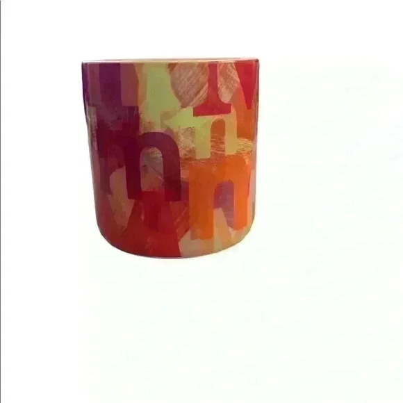 BY Anthropologie Monogram Letter 'M'  large Coffee Tea Cup Mug yellow inside - Picture 2 of 6